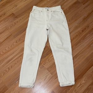 Primark Cares Mom Jeans off white with brown stitching